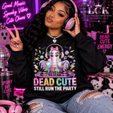 Dead Cute Still Run the Party PNG | Colorful Ghost DJ Halloween Digital Design