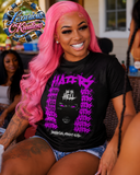 HATED Pink & Black Streetwear Graphic T-Shirt