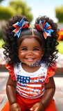 Fourth Of July Baby Stock Photo