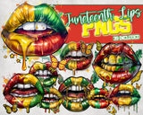 Juneteenth Lips PNG Bundle