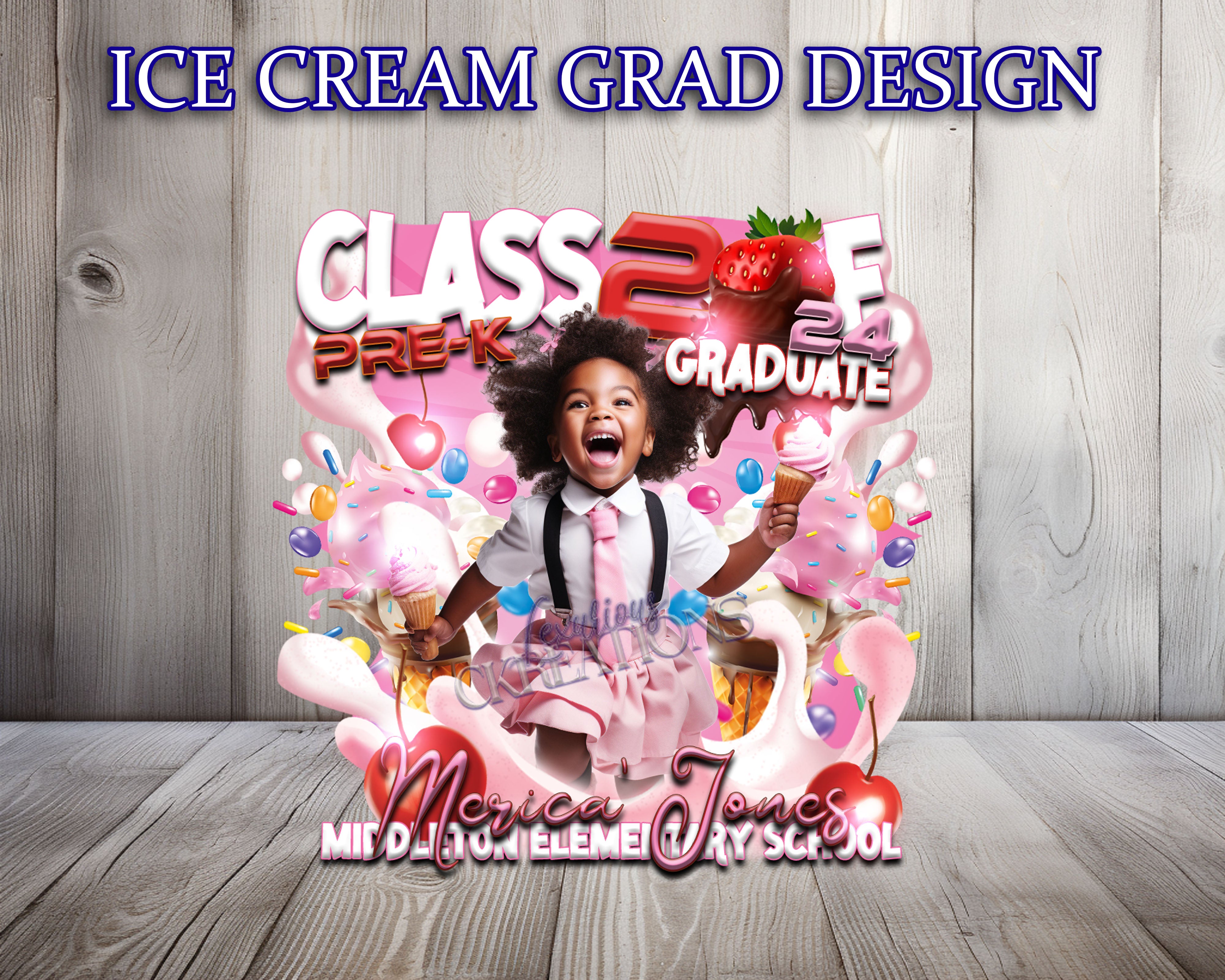 Ice Cream Grad 2024 PNG