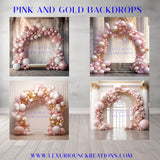 Pink And Gold Backdrops JPEG