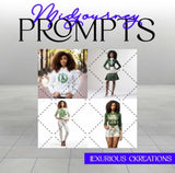 Pink And Green Model Prompt