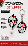 Horror Badge Reel Topper & Keychain STL Bundle | 5 Digital Designs