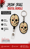 Horror Badge Reel Topper & Keychain STL Bundle | 5 Digital Designs