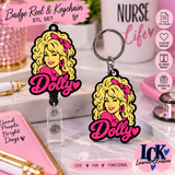 Dolly-Inspired Badge Reel & Keychain STL Digital Download