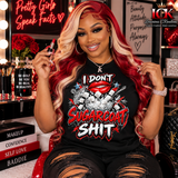 I Don’t Sugarcoat Shit Shirt | Funny Bold Statement Tee | Red Black Graphic Shirt for Women