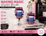 Making Magic Hair Dresser STL Bundle | Badge Reel Topper + Keychain Digital Files
