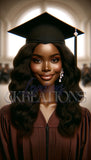 African American Grad Stock Photo