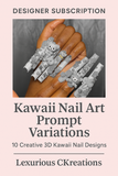 Kawaii Nail Art Prompt Variations EBook