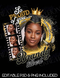 Title: "Golden Legacy" Class of 2026 Graduation Template | Editable PSD & PNG 🎓🏆✨