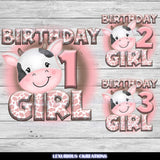 Cow Birthday PNG Bundle