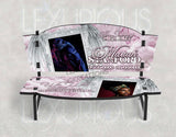 Pink Butterfly Mini Memorial Bench JPEG