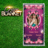 Pink Floral Heart Blanket JPEG