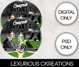 Football Grad Button (DIGITAL PSD)