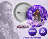Purple Flower Button (DIGITAL PSD)